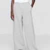 Vintagesoft wijde joggingbroek met brede pijpen