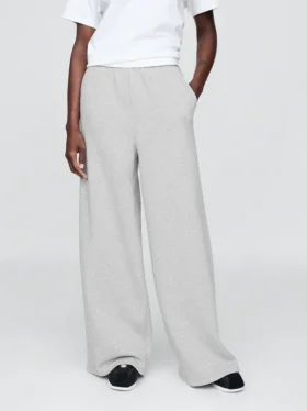 Vintagesoft wijde joggingbroek met brede pijpen