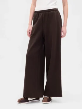 Vintagesoft wijde joggingbroek met brede pijpen