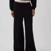 Vintagesoft wijde joggingbroek met brede pijpen