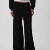 Vintagesoft wijde joggingbroek met brede pijpen