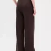 Vintagesoft wijde joggingbroek met brede pijpen