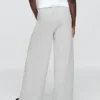 Vintagesoft wijde joggingbroek met brede pijpen