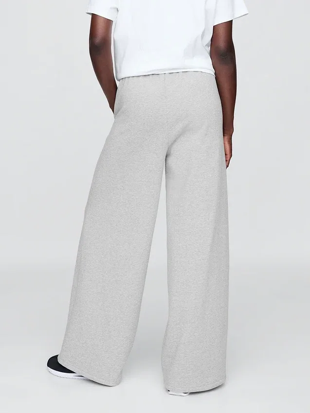 Vintagesoft wijde joggingbroek met brede pijpen