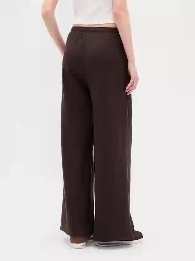 Vintagesoft wijde joggingbroek met brede pijpen