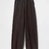 Vintagesoft wijde joggingbroek met brede pijpen