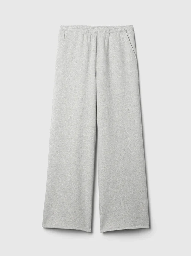 Vintagesoft wijde joggingbroek met brede pijpen