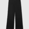 Vintagesoft wijde joggingbroek met brede pijpen
