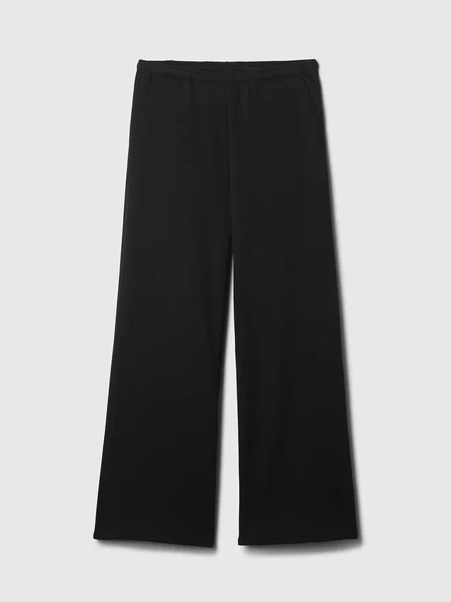 Vintagesoft wijde joggingbroek met brede pijpen