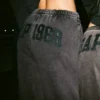 Vintagesoft wijde joggingbroek met brede pijpen