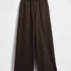 Vintagesoft wijde joggingbroek met brede pijpen