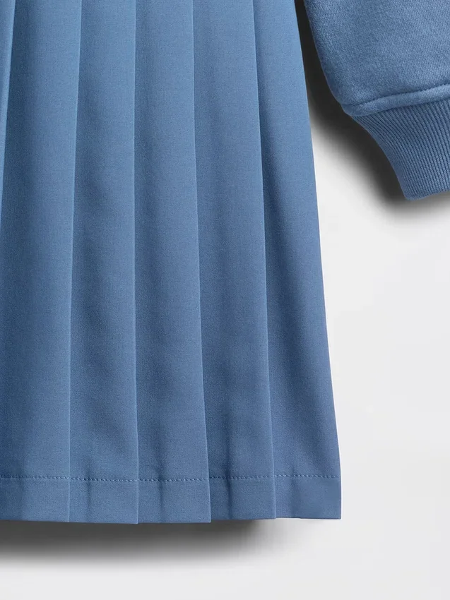 Vintagezachte geplooide sweaterjurk voor kinderen