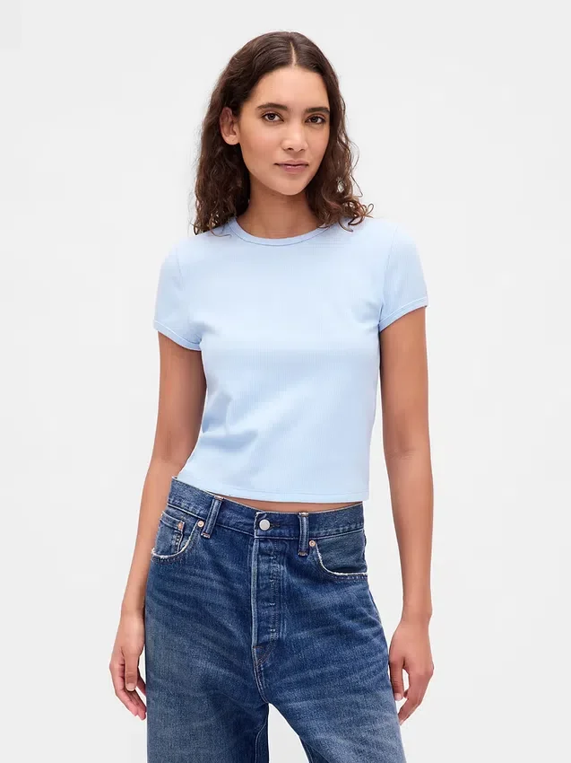 Wafelpatroon baby-T-shirt