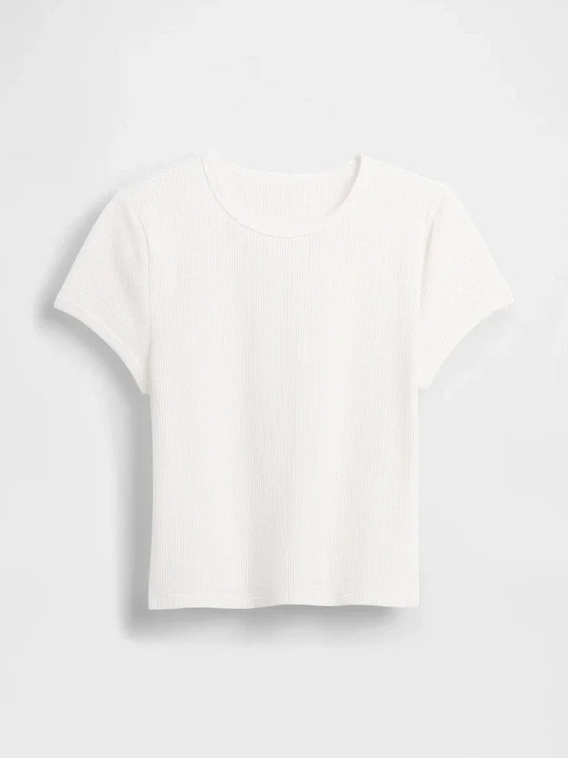 Wafelpatroon baby-T-shirt