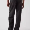 Wijdvallende kaki broek