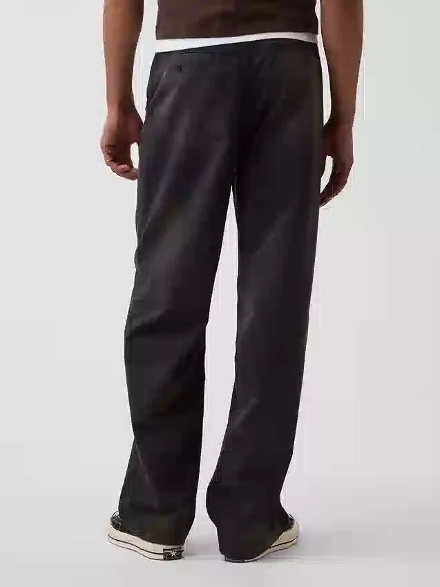 Wijdvallende kaki broek