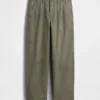 Wijdvallende kaki broek