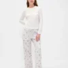 Zacht modaal pyjama-T-shirt met zak