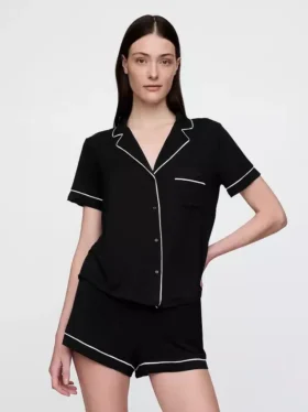 Zacht modaal pyjamashirt Tops