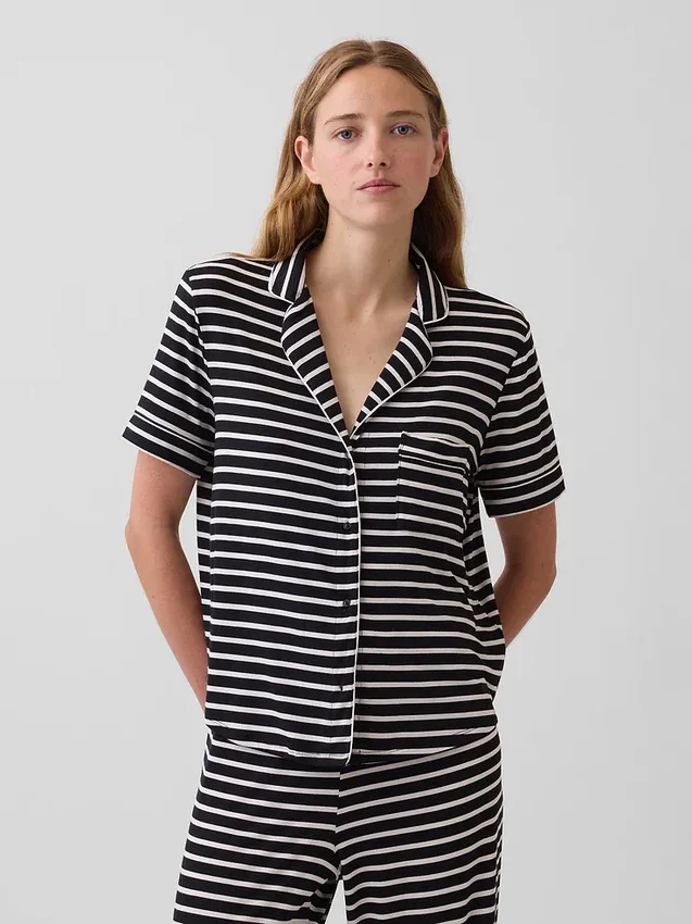 Zacht modaal pyjamashirt Tops