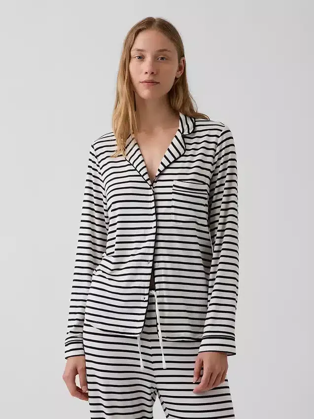 Zacht modaal pyjamashirt Tops