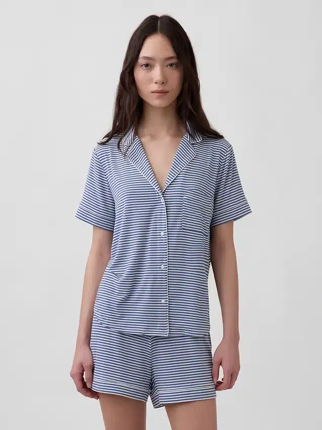 Zacht modaal pyjamashirt Tops