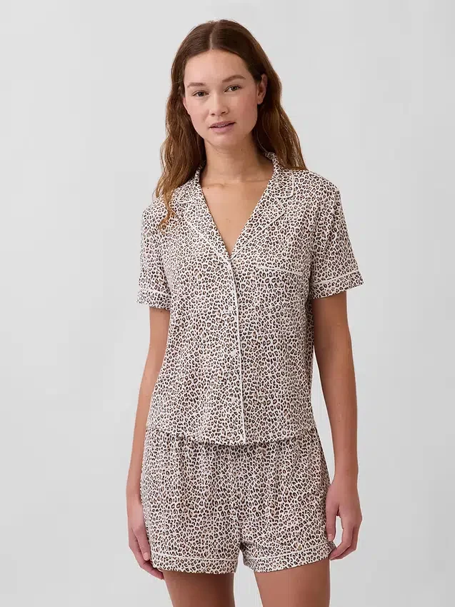 Zacht modaal pyjamashirt Tops