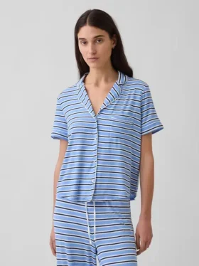Zacht modaal pyjamashirt Tops