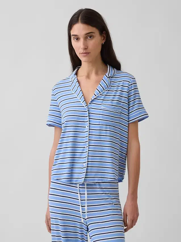 Zacht modaal pyjamashirt Tops