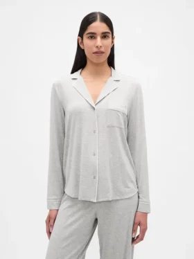 Zacht modaal pyjamashirt Tops