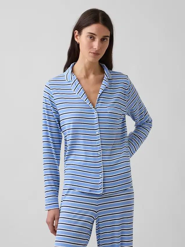 Zacht modaal pyjamashirt Tops