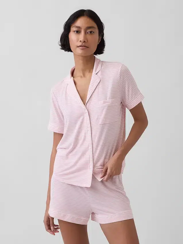 Zacht modaal pyjamashirt Tops