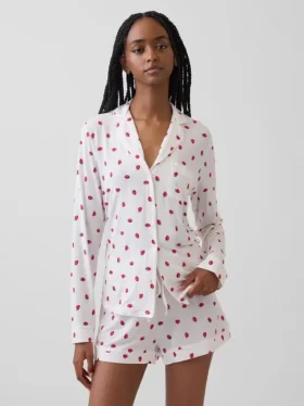Zacht modaal pyjamashirt Tops
