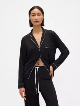 Zacht modaal pyjamashirt Tops