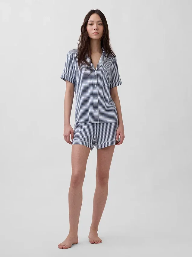 Zacht modaal pyjamashirt Tops