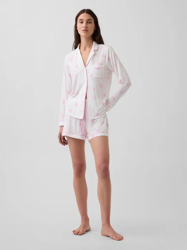 Zacht modaal pyjamashirt Tops