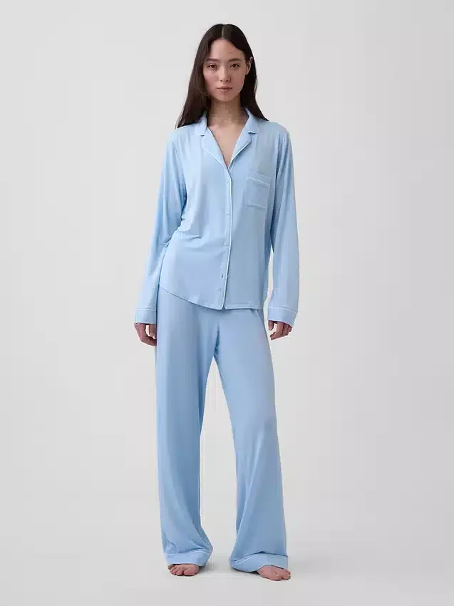 Zacht modaal pyjamashirt Tops