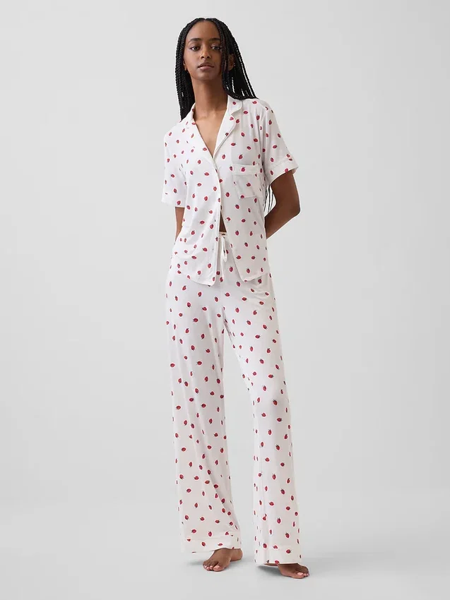 Zacht modaal pyjamashirt Tops