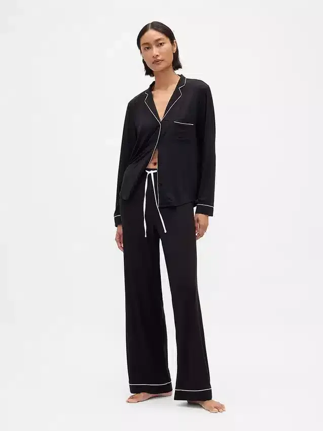 Zacht modaal pyjamashirt Tops