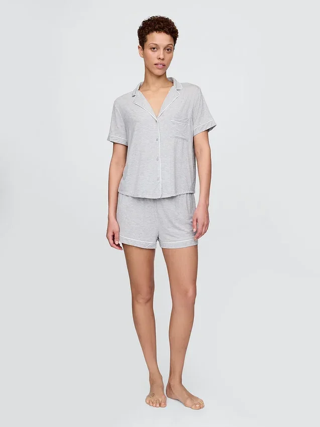 Zacht modaal pyjamashirt Tops