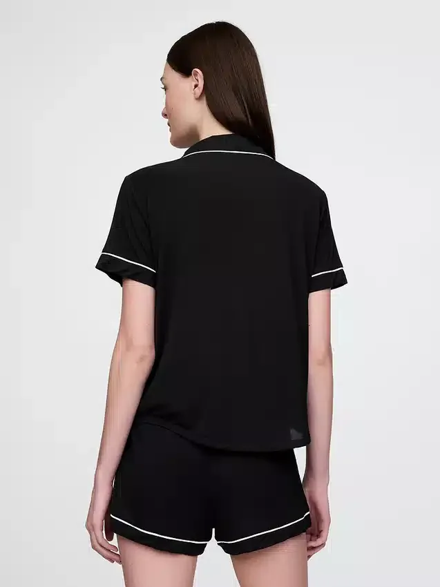 Zacht modaal pyjamashirt Tops
