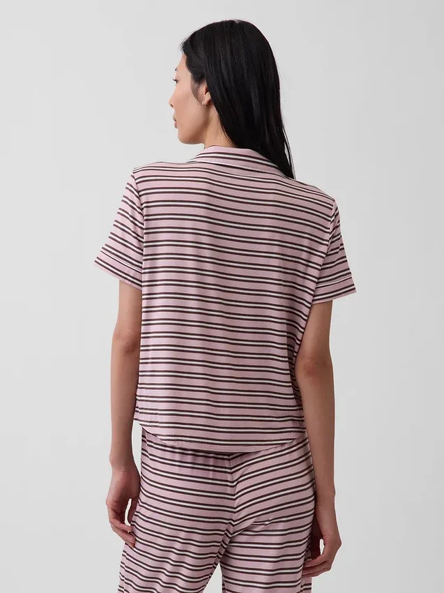 Zacht modaal pyjamashirt Tops