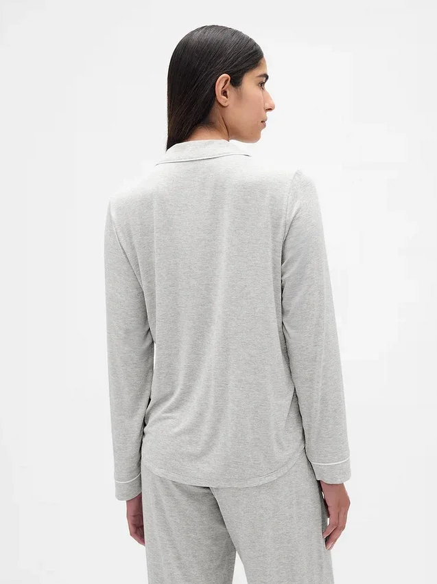 Zacht modaal pyjamashirt Tops