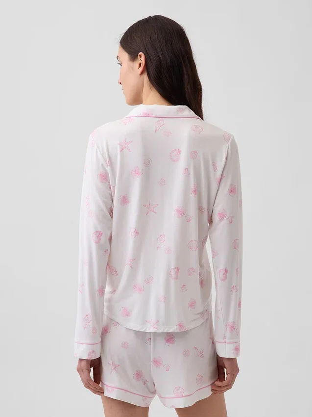 Zacht modaal pyjamashirt Tops