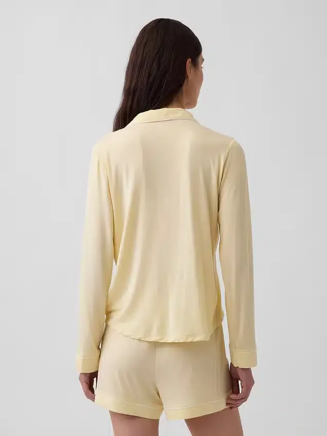 Zacht modaal pyjamashirt Tops