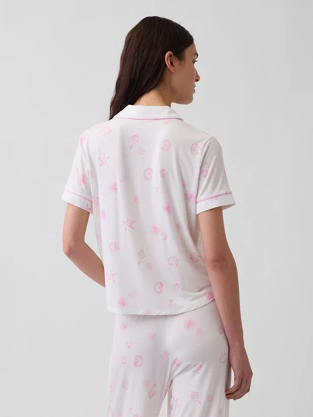 Zacht modaal pyjamashirt Tops