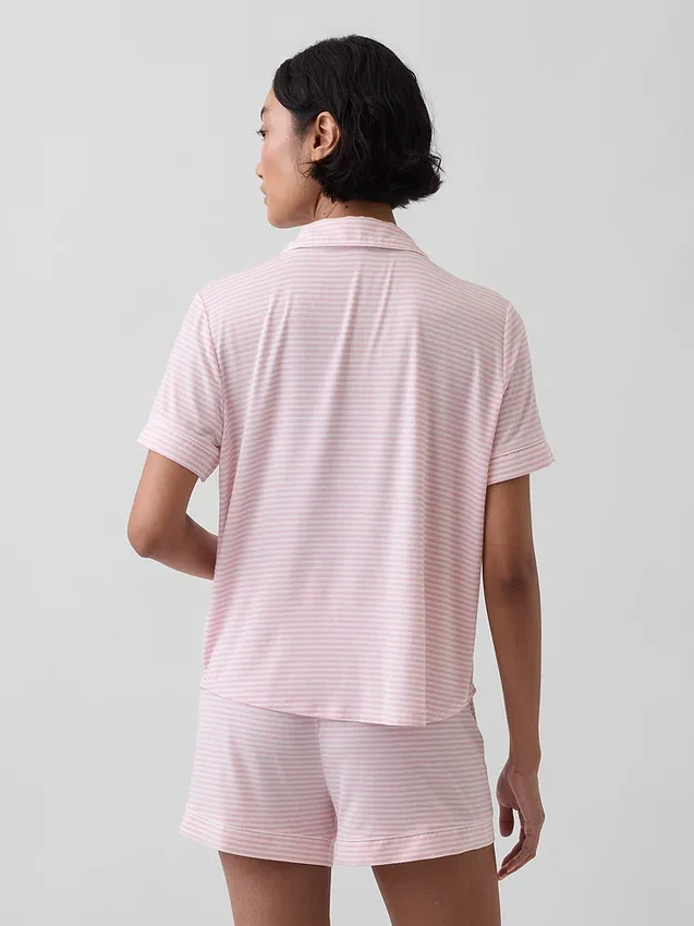 Zacht modaal pyjamashirt Tops