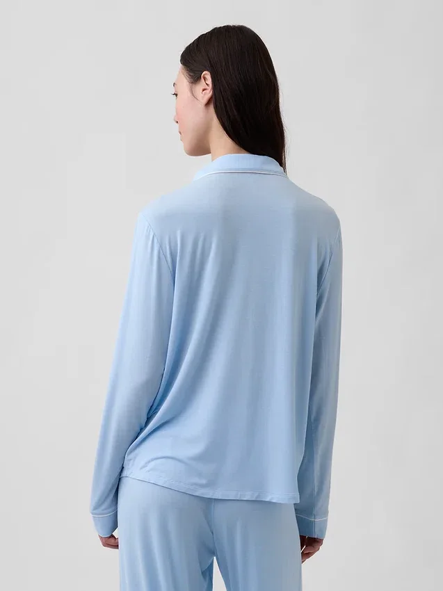 Zacht modaal pyjamashirt Tops