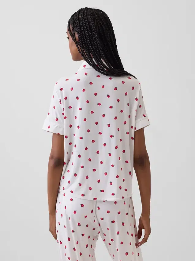 Zacht modaal pyjamashirt Tops