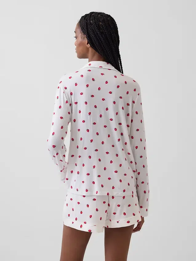 Zacht modaal pyjamashirt Tops